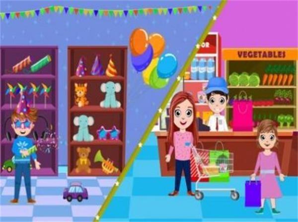 Pretend Town Stores Shopping(假装小镇购物商店)截图